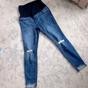 Destructed Maternity Jeans